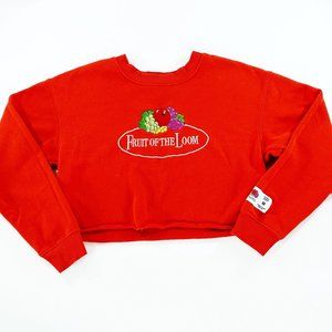 Fruit of the Loom Crop Embroidered Sweat Shirt  M